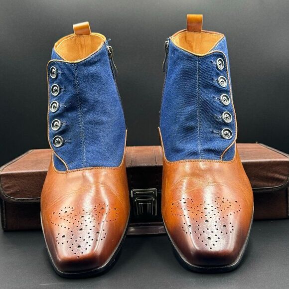 Garrucci Calfskin Button Up Slip-On Boot main image 10